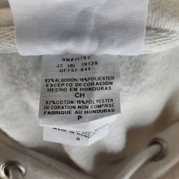 Champion Vintage white reverse weave hooded sweatshirt hoodie script logo small - Picture 15 of 16